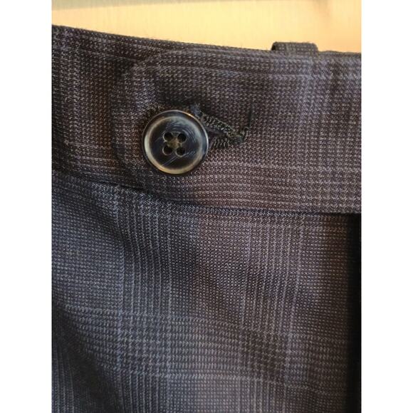 Peter Millar Suit Men 42S Navy Blue Windowpane Grid Professional 2 Piece W39xL28 - Picture 13 of 16
